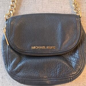 Michael Kors Black Crossbody Bag with Gold Chain